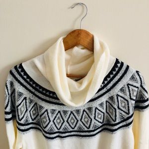 Cream Cowl Neck Sweater